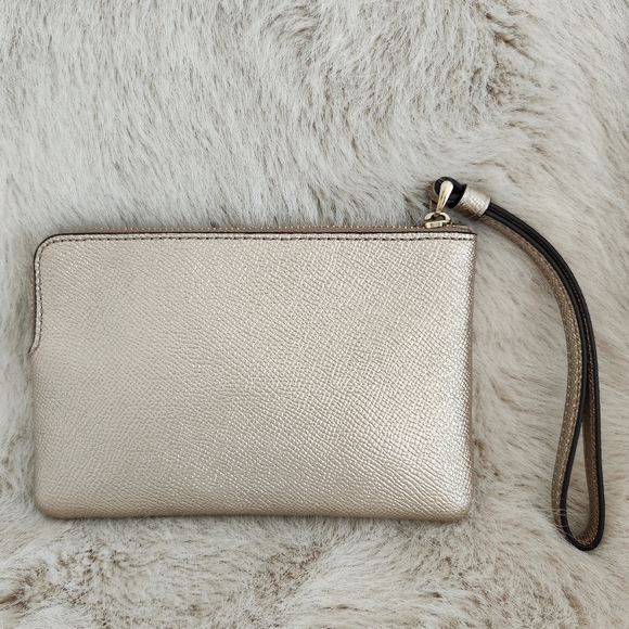 COACH Zipper Wristlet Wallet Pouch +2 Free Satin Twillys - Picture 7 of 10